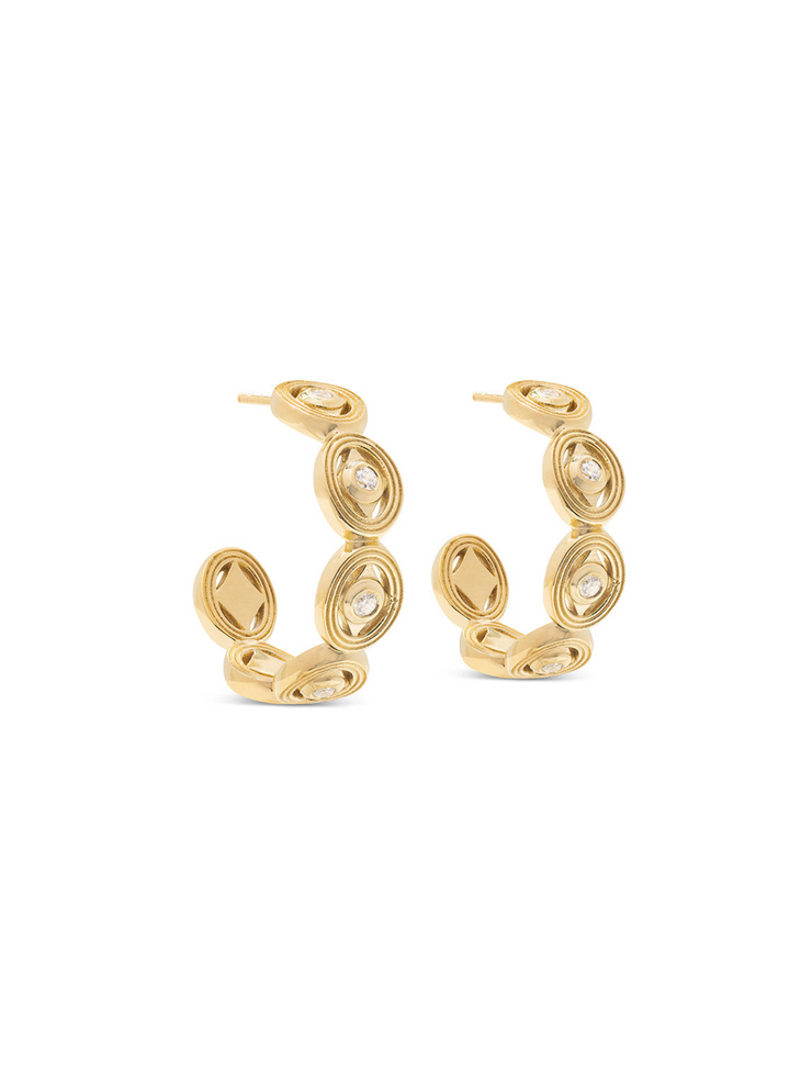 Monique Hoop Earrings - Clear CZ