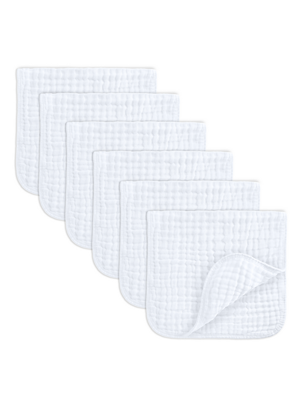 Muslin Burp Cloths - 6 pack