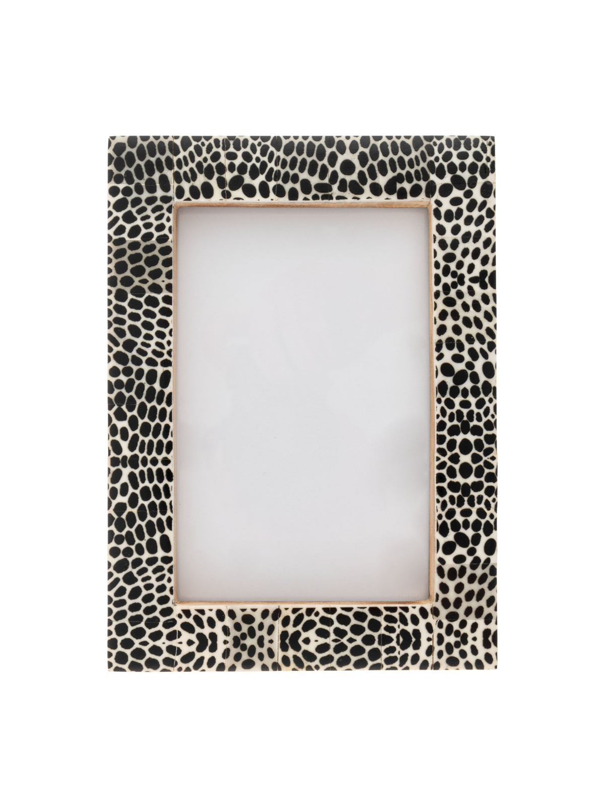 Natural Bone Black Spotted Frame
