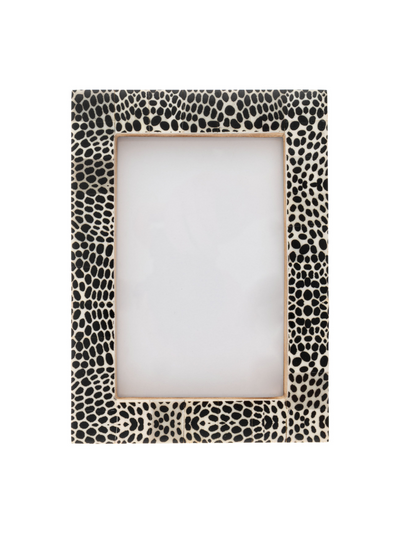 Natural Bone / Black Spotted Frame