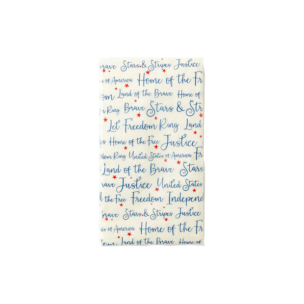 Americana Words Paper Guest Towels