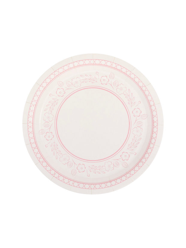 Pembroke 7" Paper Plate - Pink Floral