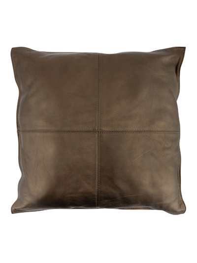 Pewter Lambskin Square Pillow