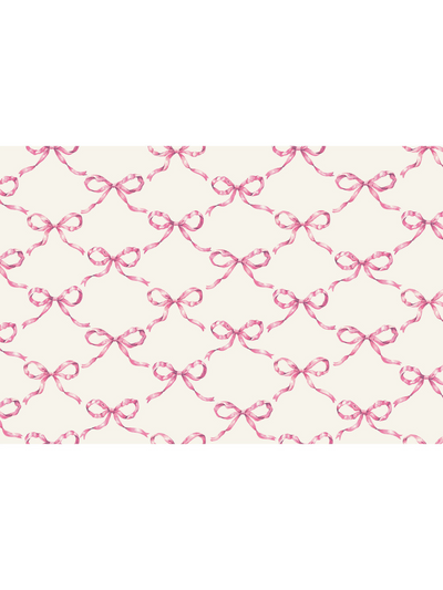 Pink Bow Lattice Placemat