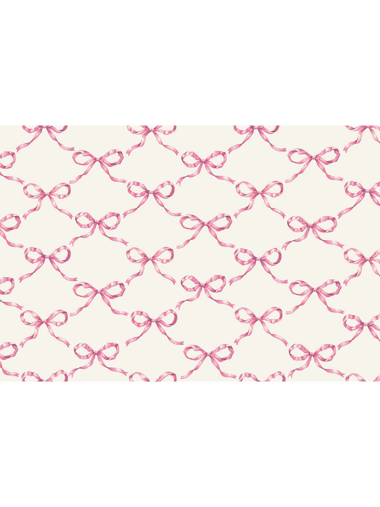 Pink Bow Lattice Placemat