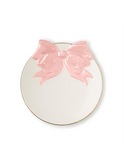 Pink Bow Tidbit Plate