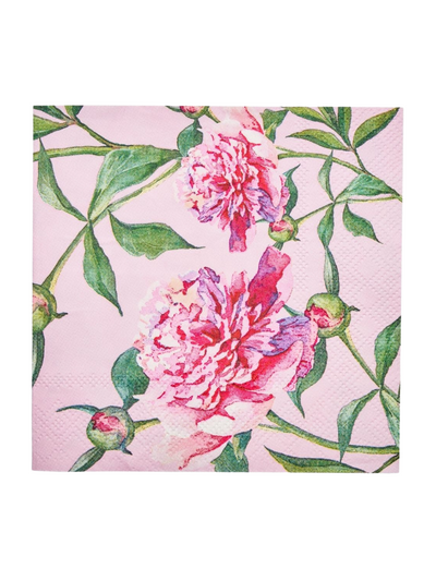 Pink Peonies Cocktail Napkins/20pk