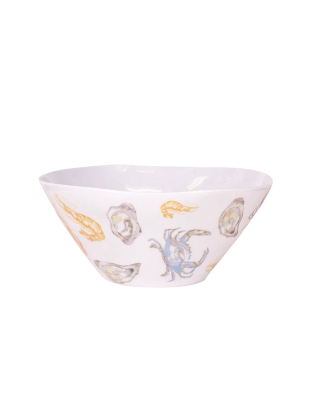 Pontchartrain Melamine Bowl 10" - White/Multi