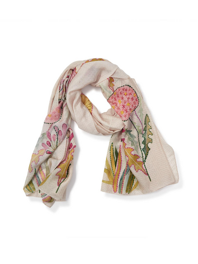 Pop Flowers Pink Scarf