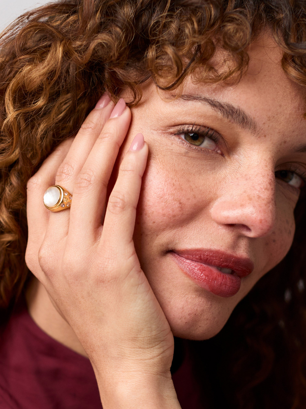 Rainbow Statement Ring - Iridescent Clear Crystal