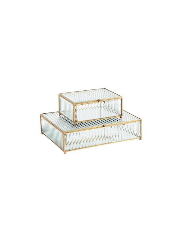 Reeded Glass Box - Clear