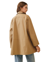 Relaxed Fit Utility Jacket - Mocha
