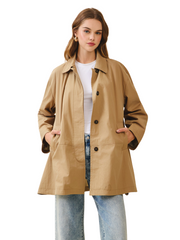Relaxed Fit Utility Jacket - Mocha