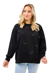 Sarah Sweatshirt - Sequin Bats