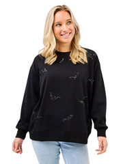 Sarah Sweatshirt - Sequin Bats