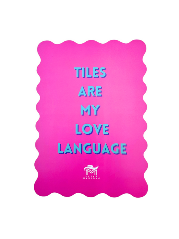 Scalloped Edge Mahjong Shuffle Card