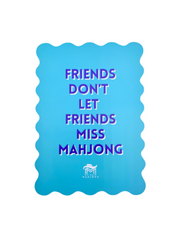 Scalloped Edge Mahjong Shuffle Card
