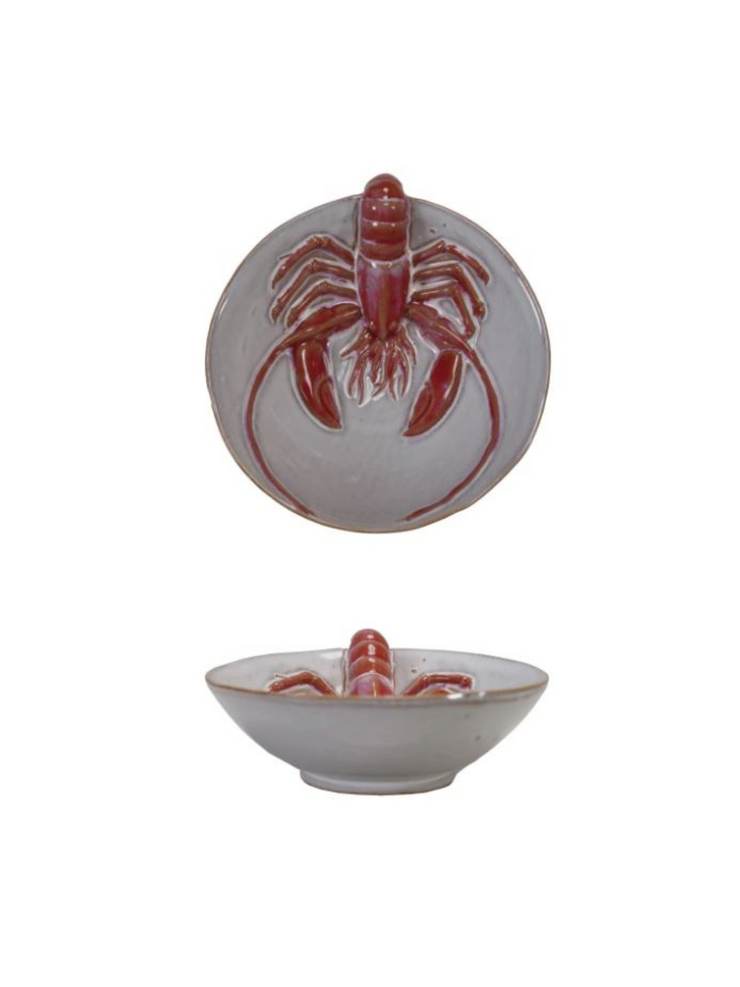 Stoneware Bowl w/ 3D Lobster