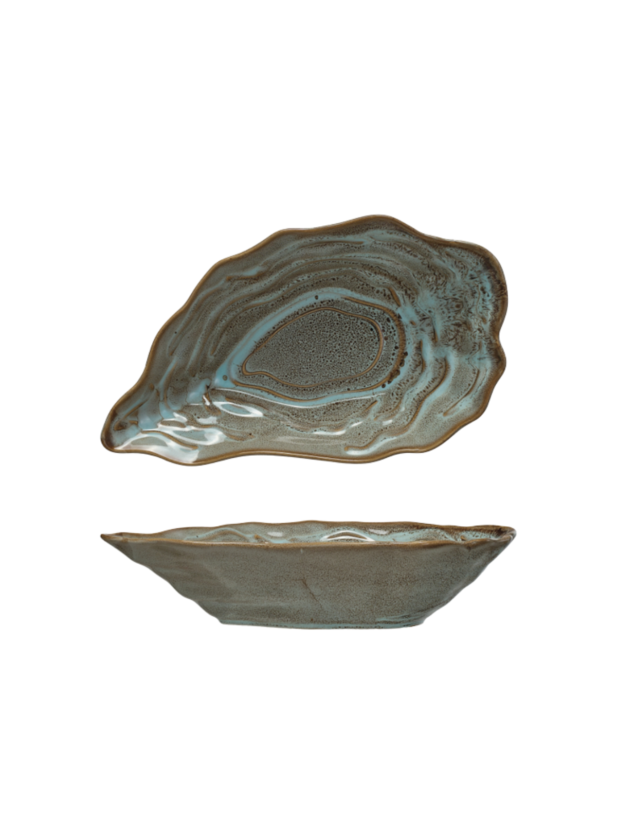 Stoneware Oyster Shape Bowl