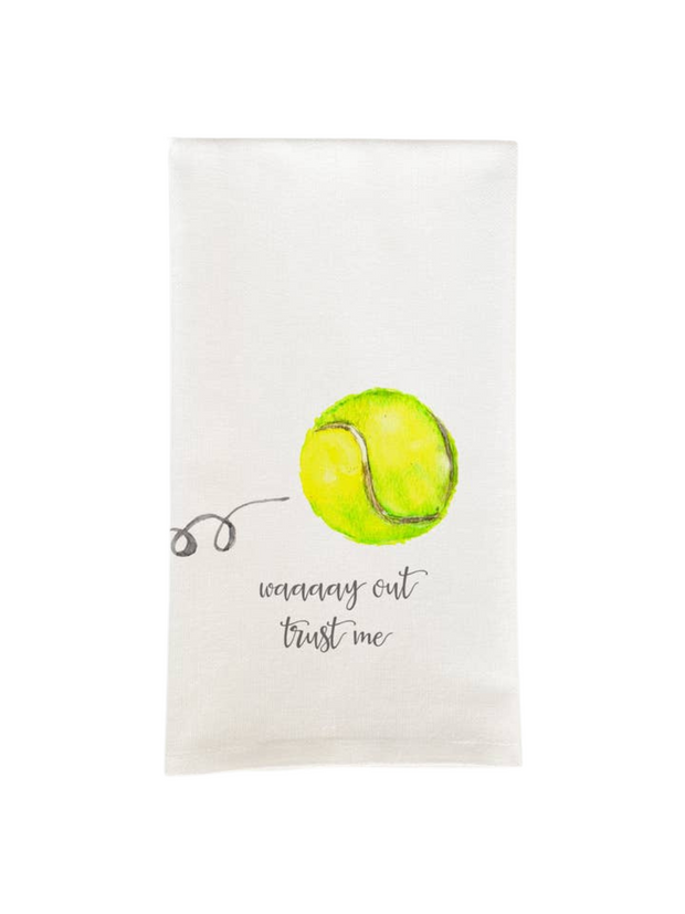 Tennis Waaay Out Dishtowel