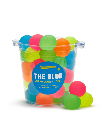 The Blob 40 Pc Squishy Ball Unit with Bucket Display Includes 5 Colors