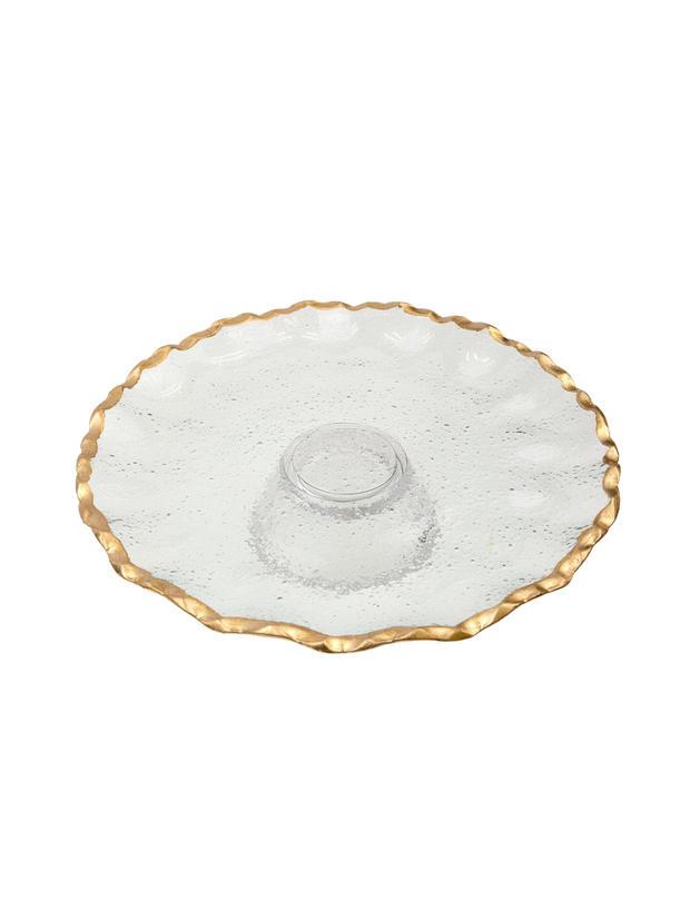 Triomphe Cake Stand - Clear/Gold