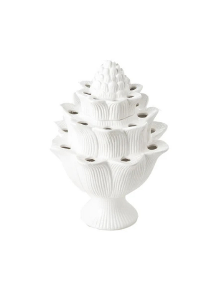 White Artichoke Tulipiere - LARGE