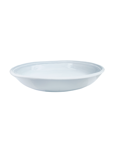 White Melamine - Double Line Pasta Serving Bowl