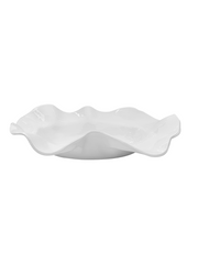 White Melamine - Large Wavy Oval Bowl