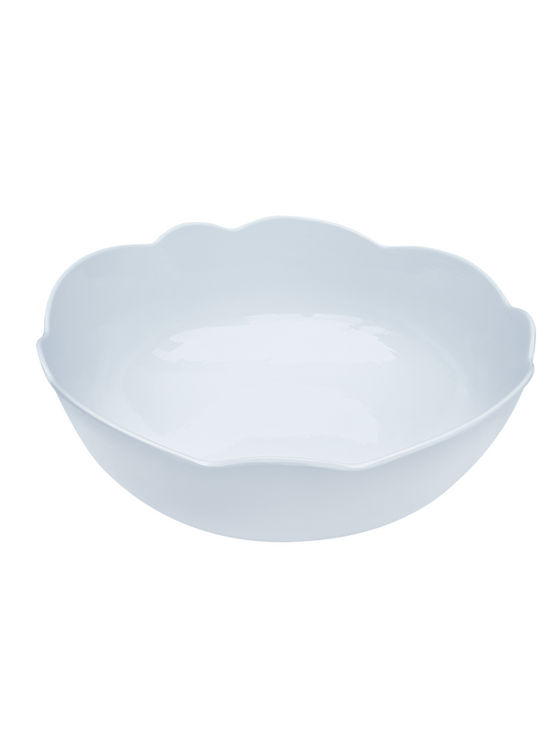 White Melamine - Scalloped Serving Bowl (Round)