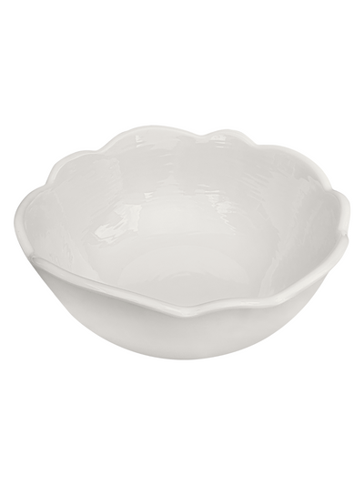 White Melamine - Scalloped Soup/Cereal Bowl