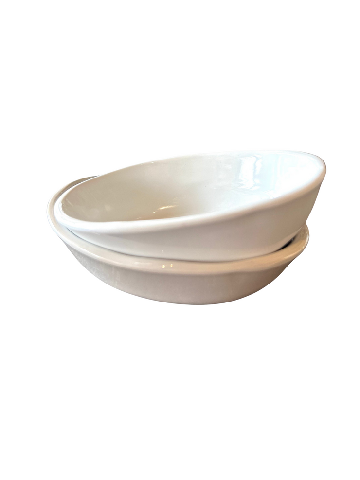 White Melamine - Tiny Oval Bowl