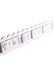 Wood Mahjong Rack with Scalloped Pusher