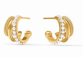 Hydra Triple Hoop-Pearl