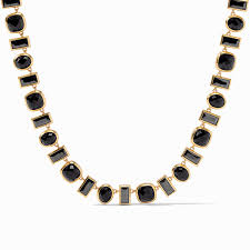 Antonia Tennis Necklace - Obsidian Black