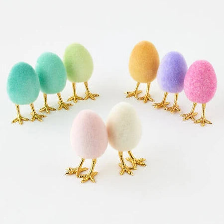 Flocked Egg with Feet