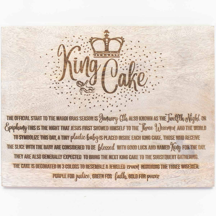 King Cake Story Serving Board