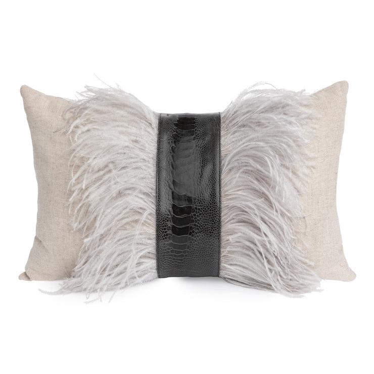 Ostrich Linen Lumbar Pillow