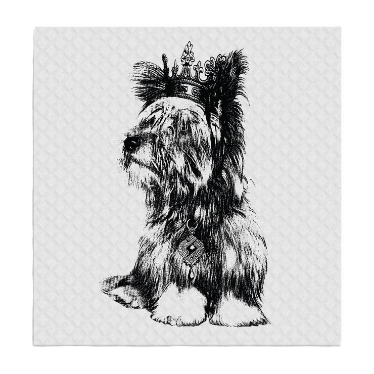 Yorkshire Terrier Crown Dish Cloth