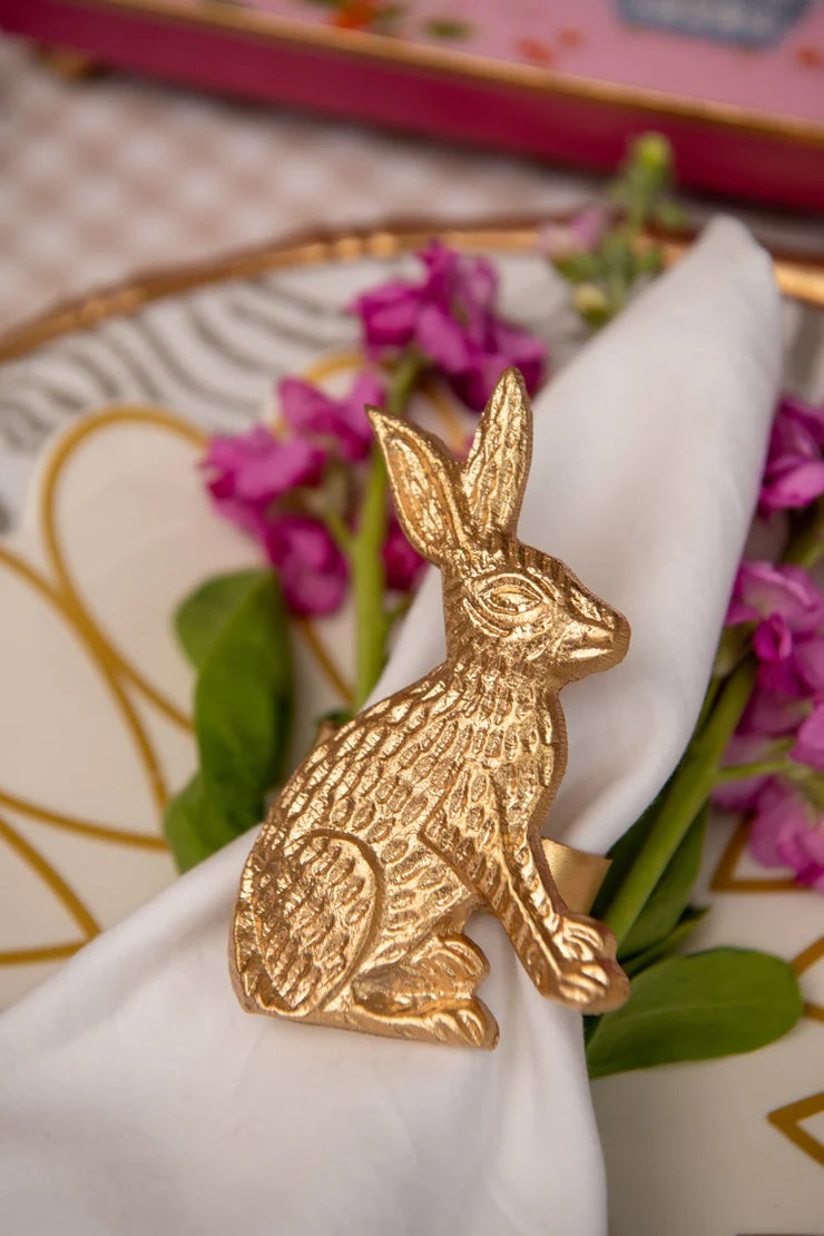 Gold Rabbit Napkin Ring