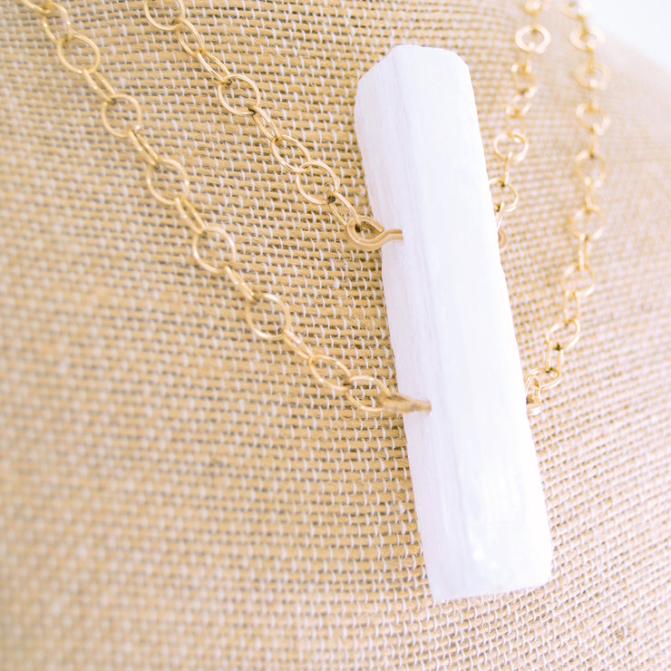 Large Selenite Necklace